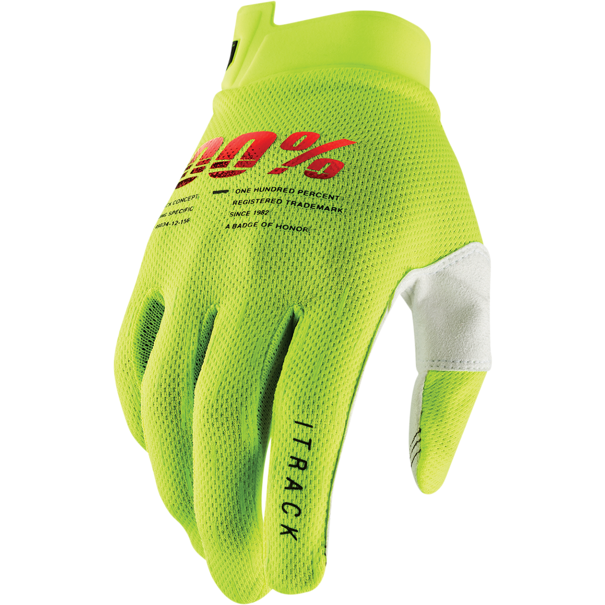 100% iTrack Gloves - Fluo Yellow  Trailhead Powersports a Mines and  Meadows, LLC Company