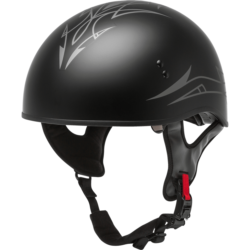 GMAX HH-65 Half Helmet Pin Naked Matte Black/Dark Silver